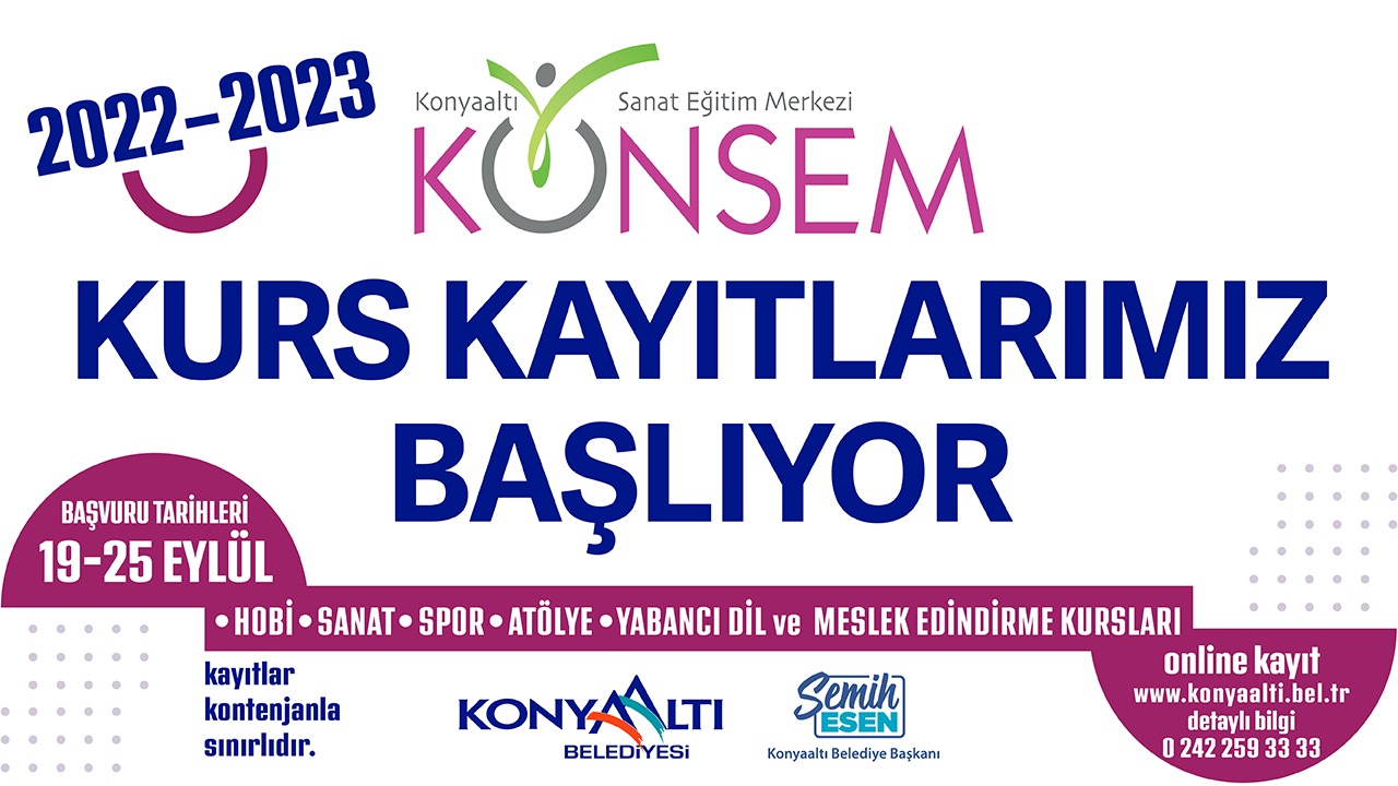 آغاز ثبت نام دوره های رایگان مرکز کنسم شهرداری کنیالتی آنتالیا در محله لیمان